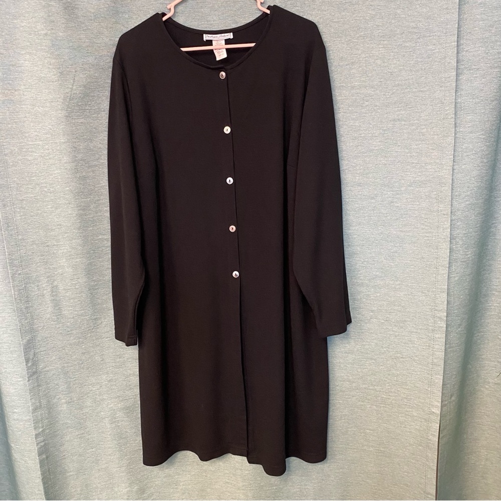 Stephanie Andrew’s Black Long Sleeve Sheath Dress with Crew Neck size 1xl